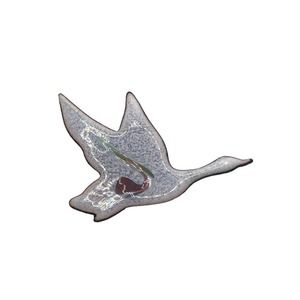 Vintage Enamel Goose Brooch